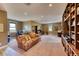 Finished basement with a comfortable sitting area at 5236 Bear Mountain Dr, Evergreen, CO 80439