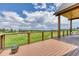 Enjoy panoramic views from this expansive deck overlooking the property at 5236 Bear Mountain Dr, Evergreen, CO 80439