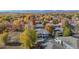 Aerial view of homes with mountain backdrop at 1111 Elysian Field Dr # D, Lafayette, CO 80026