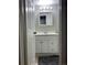 Clean bathroom with vanity, sink, and shower at 14602 E 2Nd Ave # 109C, Aurora, CO 80011
