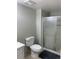 Bathroom features a toilet and a shower stall at 14602 E 2Nd Ave # 109C, Aurora, CO 80011