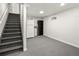 Finished basement features a spacious rec room, storage, and a full bathroom at 1575 S Clermont St, Denver, CO 80222