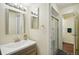 Neat bathroom, featuring a vanity and shower at 10211 Ura Ln # 8-207, Thornton, CO 80260