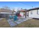 Cozy patio with modern pergola and seating at 870 S Eaton St, Lakewood, CO 80226