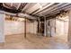 Unfinished basement with HVAC unit and concrete floor at 8967 Larose Ct, Parker, CO 80134