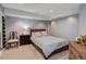 Cozy basement bedroom with a double bed and private access at 114 E 14Th Ct, Broomfield, CO 80020