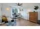 Home office or guest bedroom with built-in desk and dresser at 1050 N Lafayette St # 408, Denver, CO 80218