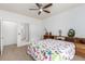 Bright bedroom with ceiling fan and closet at 3501 E 103Rd Cir # A13, Thornton, CO 80229