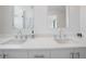 Double vanity bathroom with modern fixtures at 3450 N Downing St # 3, Denver, CO 80205