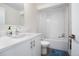 Clean bathroom with white subway tile and bathtub at 3450 N Downing St # 3, Denver, CO 80205