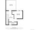 Floor plan of the upper level, with a large balcony at 3450 N Downing St # 3, Denver, CO 80205