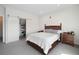 Bedroom with a double bed and sliding door to closet at 3450 N Downing St # 3, Denver, CO 80205