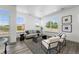 Bright living room with large windows and modern furniture at 18633 Stroh Rd # 1-102, Parker, CO 80134