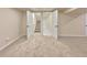 Finished basement with carpet and access to stairs at 7264 Siena Way # C, Boulder, CO 80301