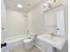 Simple bathroom with a toilet and bathtub at 7264 Siena Way # C, Boulder, CO 80301