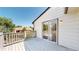 Private deck with sliding glass door access and backyard views at 3905 E 134Th Ct, Thornton, CO 80241