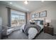 Second bedroom with large window, stylish decor and ample natural light at 5146 N Quemoy Ct, Aurora, CO 80019