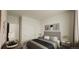 Charming bedroom with a gray upholstered bed and nightstands at 1552 E 3Rd Ave, Longmont, CO 80501