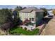 Aerial view of house, deck, and backyard at 11416 Newport St, Thornton, CO 80233