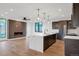 Modern kitchen with island and stainless steel appliances at 2479 Alkire St, Golden, CO 80401