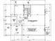 Blueprint of the unfinished basement layout with a sump pump and patio above it at 2892 N Monroe St, Denver, CO 80205