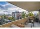 Relaxing balcony with city views at 740 N Pearl St # 503, Denver, CO 80203