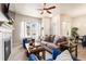 Spacious living room with ample natural light and comfortable seating at 1481 Harebell St, Berthoud, CO 80513
