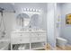 Modern bathroom with double vanity, spacious countertop, and updated fixtures at 10805 Twenty Mile Rd # 307, Parker, CO 80134