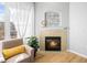 Cozy fireplace with a modern aesthetic at 10805 Twenty Mile Rd # 307, Parker, CO 80134