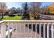 View from balcony overlooking a neighborhood park and street at 818 S Terry St # 85, Longmont, CO 80501