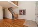 Bright entryway with hardwood floors and staircase at 818 S Terry St # 85, Longmont, CO 80501