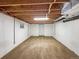 Unfinished basement with neutral carpeting at 12436 Columbine Way, Thornton, CO 80241