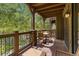 Relaxing private deck with outdoor seating and mountain views at 34 Highfield Trl # 203, Breckenridge, CO 80424