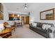 Spacious living room with fireplace and access to a deck at 34 Highfield Trl # 203, Breckenridge, CO 80424