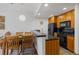 Well-equipped kitchen featuring dark wood cabinetry at 34 Highfield Trl # 203, Breckenridge, CO 80424