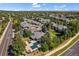 Wide aerial view of community and pool at 750 Copper Ln # 102, Louisville, CO 80027