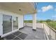 Private balcony with sliding door access and city views at 1313 Steele St # 801, Denver, CO 80206