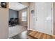Bright home office with window, desk, and two monitors at 944 Mcmurdo Cir, Castle Rock, CO 80108