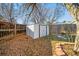 Backyard with shed and mature trees at 12801 Monroe St, Thornton, CO 80241