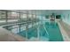 Indoor swimming pool with large windows at 660 S Alton Way # 5C, Denver, CO 80247