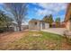 View of detached garage and backyard at 7131 Clay St, Westminster, CO 80030