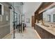 Luxurious bathroom with soaking tub, walk-in shower, and double vanity at 72 Dyer Trl, Breckenridge, CO 80424