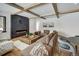Comfortable living room with a fireplace and ample seating at 72 Dyer Trl, Breckenridge, CO 80424