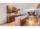 Spacious kitchen with island and hardwood floors at 7892 S Country Club Pkwy, Aurora, CO 80016