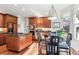 Kitchen boasts an island and breakfast nook at 4756 E Pinewood Cir, Centennial, CO 80121