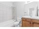 Clean bathroom, featuring a shower/tub combo at 22580 E Ontario Dr # 103, Aurora, CO 80016