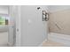Clean bathroom with shower/tub combo and neutral tile at 22580 E Ontario Dr # 103, Aurora, CO 80016