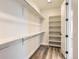 Large walk-in closet with shelves and hanging rods at 6666 Bridle Creek Pt, Castle Pines, CO 80108