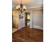 Bright dining room with hardwood floors and a view into the Gathering room at 2855 Rock Creek Cir # 158, Superior, CO 80027
