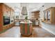 Rustic kitchen with unique cabinetry and large island at 1843 Spruce St, Boulder, CO 80302